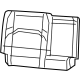 Mopar 7SY84TX7AA Cover - Rear Seat Back
