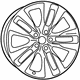 Mopar 5ZW66VXWAC Wheel, Alloy, Black