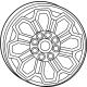 Mopar 68602986AA WHEEL-ALUMINUM