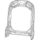 Mopar 68665997AA Frame - Front Seat Back