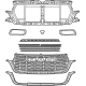 Mopar 68668824AA Grille - Complete