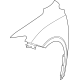 Mopar 68372876AC Fender, Front Passenger Side