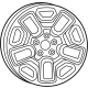 Mopar 6BG71DD5AB Wheel, Alloy