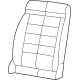 Mopar 68194418AA Seat Back Pad, Front Passenger Side Mopar 68194418AA Seat Back Pad, Front Passenger Side