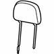Mopar 6WL92SA5AB Headrest, Black/Gray, Front Passenger Side