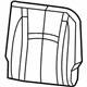 Mopar 5NA83LU7AA Seat Back Cover, Beige, Rear Driver Side