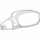 Mopar 1LD58TZZAH Power Mirror, Front Passenger Side