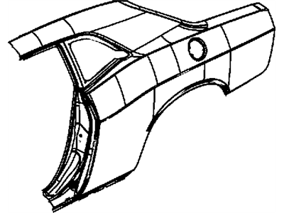 Dodge 68044193AA REINFORCEMENT Body Side Aperture Rear Inner