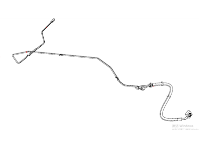 68211364AA Mopar Tube And Hose Assembly Brake Right Rear Illustration 1 of 1
