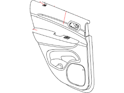 Jeep 1VZ331L1AA ARMREST Rear Door Trim
