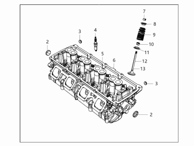 68280504AC Mopar Head Assembly Engine Cylinder Complete Illustration 1 of 1