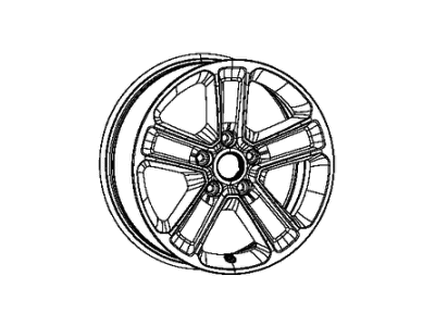 Jeep 6BZ411AUAA WHEEL Aluminum
