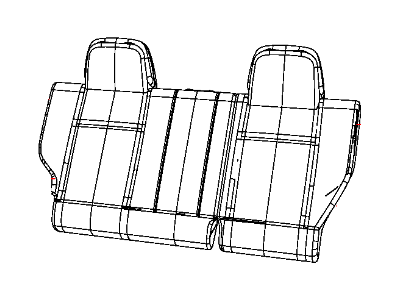 Mopar 1RS38DK7AA Cover Rear Seat Back 60% Side