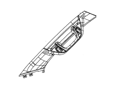 Ram 6BN44TX7AG MOLDING A PILLAR Includes Screw Caps
