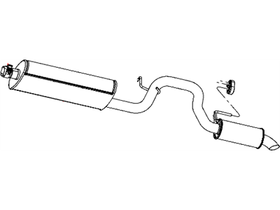 Jeep 52125078AF MUFFLER AND TAILPIPE Exhaust