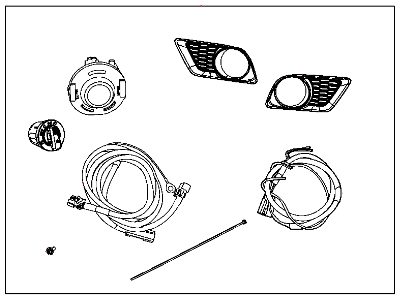 Mopar 82212323 Light Kit Fog - Complete