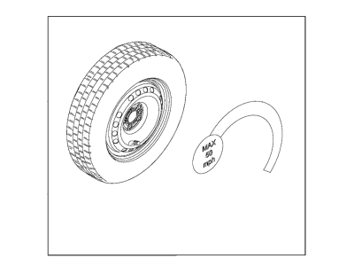 Mopar 68273008AA Tire And Wheel Assembly Full Size Spare