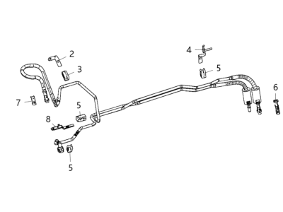 Ram 68445122AB BUNDLE Fuel Supply and Vapor Line