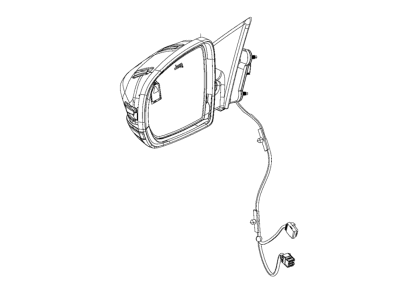 Jeep 68366666AA MIRROR Outside Rearview Mirror With Glass Less Cap