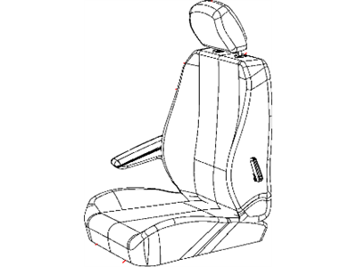 Mopar 1TU701DVAA Cover Front Seat Back 1TU701DVAA Mopar Cover Front Seat Back Illustration 1 of 1