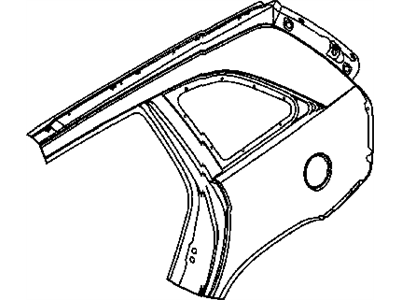 Mopar 5093832AB Panel Bodyside Aperture Rear Mopar 5093832AB Panel Bodyside Aperture Rear
