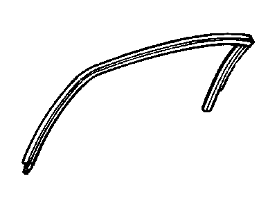 Mopar 4780165AB Weatherstrip Rear Door Flush Glass