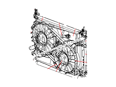 Chrysler 5170741AA MOTOR Radiator Fan