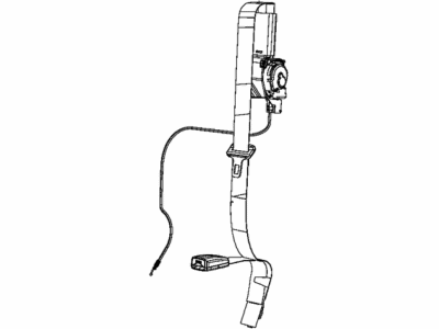 Mopar 5KC781X9AF Seat Belt Rear Center Shoulder with Right Rear Lap Buckle