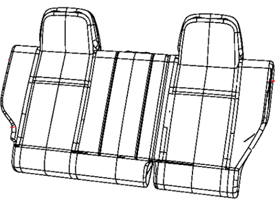 Mopar 1RS38XDVAB Cover Rear Seat Back Right 1RS38XDVAB Mopar Cover Rear Seat Back Right Illustration 1 of 1