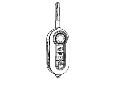 Ram 68365840AA KEY BLANK WITH TRANSMITTER