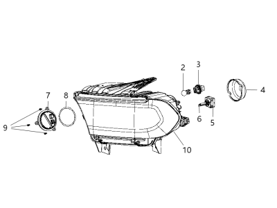 Dodge 68423850AC HEADLAMP