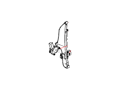Mopar 55359559AA Regulator Rear Door Window