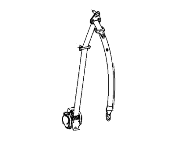 Mopar YX26BD5AB Seat Belt Front Outer YX26BD5AB Mopar Seat Belt Front Outer Illustration 1 of 1
