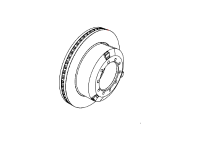 68415393AA Mopar Rotor Brake Rear Illustration 1 of 1