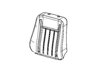 Mopar 1FN531J3AA Cover Front Seat Back 1FN531J3AA Mopar Cover Front Seat Back Illustration 1 of 1