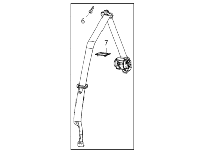 Jeep 7CG811R1AA BELT AND RETRACTOR 2nd Row Seat Left