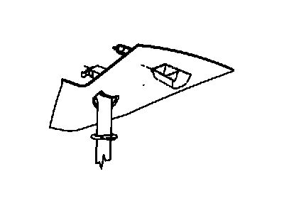 Mopar XR14DX9AG Molding C Pillar XR14DX9AG Mopar Molding C Pillar Illustration 1 of 1