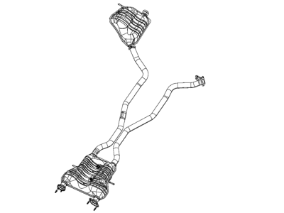 Jeep 68304916AA MUFFLER AND TAILPIPE Exhaust