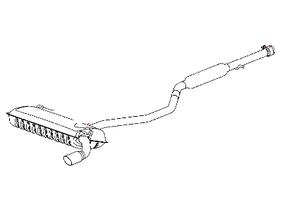 Jeep 5147220AB MUFFLER AND RESONATOR Exhaust