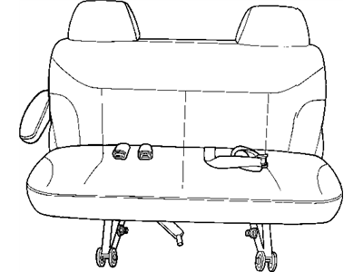 Mopar 1HH381J3AA Headrest Second Row, Rear