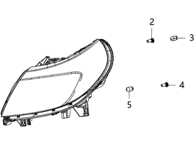 Ram 68154588AE HEADLAMP