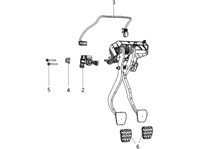 Dodge 68262271AA PEDAL ASSEMBLY Non Adjustable