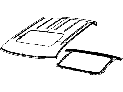 Dodge 55372230AB PANEL Roof With Sunroof Opening