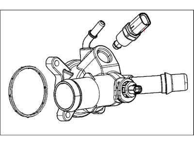 Mopar 5047861AC Housing Thermostat Includes Thermostat, Sensor, And Seal