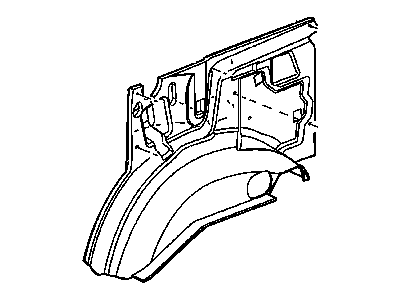 55361214AC Mopar Silencer Panel Inner Illustration 1 of 1