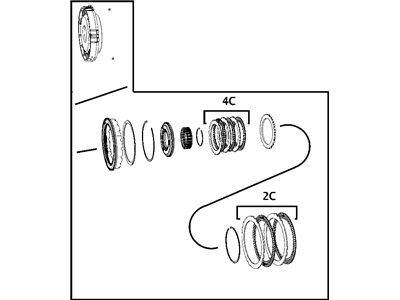 Mopar 68263853AA Retainer Transmission 2ND And 4TH Clutch Piston 68263853AA Mopar Retainer Transmission 2ND And 4TH Clutch Piston Illustration 1 of 1