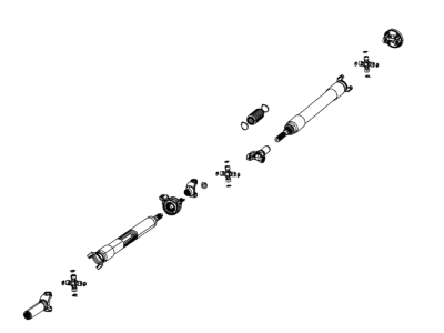 Mopar 68305616AC Shaft Drive Rear 2-Piece