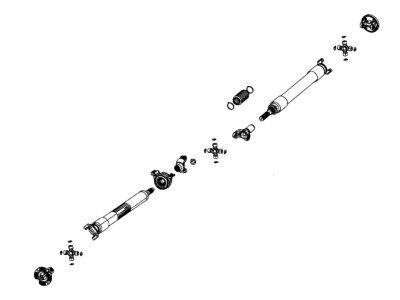 Mopar 68305611AC Shaft Drive Rear 2-Piece