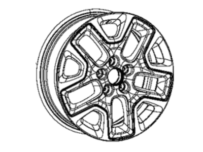 Jeep 6YZ612XFAA WHEEL Aluminum