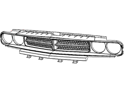 68109855AA Mopar Grille Radiator Painted/Black Illustration 1 of 1